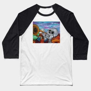 Skeleton Serenade Baseball T-Shirt